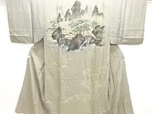 アンティーク　風景模様男物長襦袢